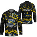 Personalized North Queensland Cowboys Hockey Jersey Graffiti Grunge Abstract Urban Street Style Design