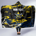 Personalized North Queensland Cowboys Hooded Blanket Graffiti Grunge Abstract Urban Street Style Design
