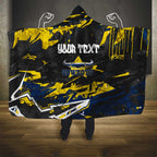Personalized North Queensland Cowboys Hooded Blanket Graffiti Grunge Abstract Urban Street Style Design
