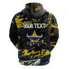 Personalized North Queensland Cowboys Hoodie Graffiti Grunge Abstract Urban Street Style Design