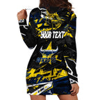 Personalized North Queensland Cowboys Hoodie Dress Graffiti Grunge Abstract Urban Street Style Design