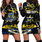 Personalized North Queensland Cowboys Hoodie Dress Graffiti Grunge Abstract Urban Street Style Design