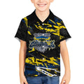 Personalized North Queensland Cowboys Kid Hawaiian Shirt Graffiti Grunge Abstract Urban Street Style Design