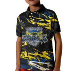 Personalized North Queensland Cowboys Kid Polo Shirt Graffiti Grunge Abstract Urban Street Style Design