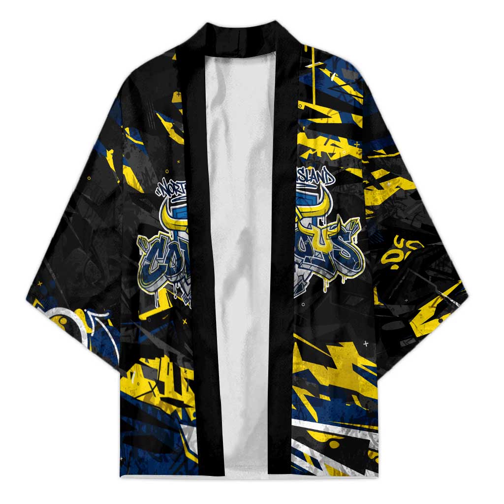 Personalized North Queensland Cowboys Kimono Graffiti Grunge Abstract Urban Street Style Design