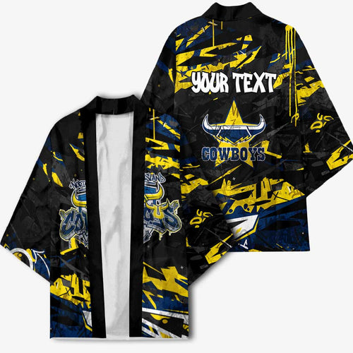 Personalized North Queensland Cowboys Kimono Graffiti Grunge Abstract Urban Street Style Design