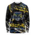 Personalized North Queensland Cowboys Long Sleeve Shirt Graffiti Grunge Abstract Urban Street Style Design