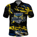 Personalized North Queensland Cowboys Polo Shirt Graffiti Grunge Abstract Urban Street Style Design