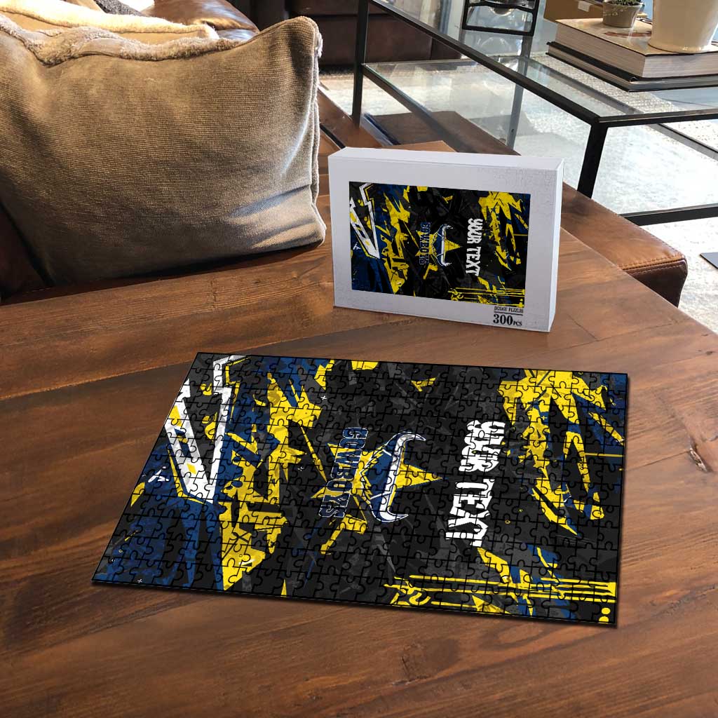 Personalized North Queensland Cowboys Puzzle Graffiti Grunge Abstract Urban Street Style Design