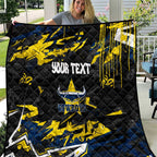 Personalized North Queensland Cowboys Quilt Graffiti Grunge Abstract Urban Street Style Design
