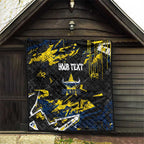 Personalized North Queensland Cowboys Quilt Graffiti Grunge Abstract Urban Street Style Design