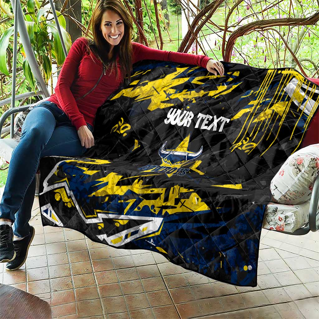 Personalized North Queensland Cowboys Quilt Graffiti Grunge Abstract Urban Street Style Design