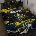 Personalized North Queensland Cowboys Quilt Bed Set Graffiti Grunge Abstract Urban Street Style Design
