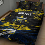Personalized North Queensland Cowboys Quilt Bed Set Graffiti Grunge Abstract Urban Street Style Design