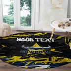 Personalized North Queensland Cowboys Round Carpet Graffiti Grunge Abstract Urban Street Style Design