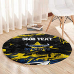 Personalized North Queensland Cowboys Round Carpet Graffiti Grunge Abstract Urban Street Style Design