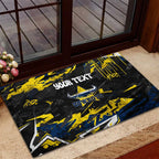 Personalized North Queensland Cowboys Rubber Doormat Graffiti Grunge Abstract Urban Street Style Design