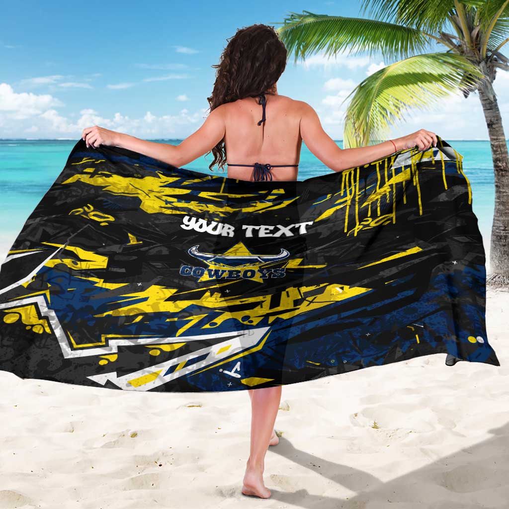 Personalized North Queensland Cowboys Sarong Graffiti Grunge Abstract Urban Street Style Design