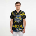 Personalized North Queensland Cowboys Scrub Top Graffiti Grunge Abstract Urban Street Style Design