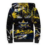 Personalized North Queensland Cowboys Sherpa Hoodie Graffiti Grunge Abstract Urban Street Style Design
