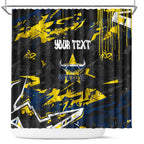 Personalized North Queensland Cowboys Shower Curtain Graffiti Grunge Abstract Urban Street Style Design