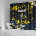 Personalized North Queensland Cowboys Shower Curtain Graffiti Grunge Abstract Urban Street Style Design