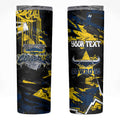 Personalized North Queensland Cowboys Skinny Tumbler Graffiti Grunge Abstract Urban Street Style Design