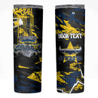 Personalized North Queensland Cowboys Skinny Tumbler Graffiti Grunge Abstract Urban Street Style Design