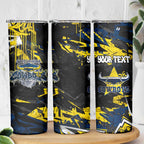 Personalized North Queensland Cowboys Skinny Tumbler Graffiti Grunge Abstract Urban Street Style Design