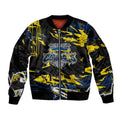 Personalized North Queensland Cowboys Sleeve Zip Bomber Jacket Graffiti Grunge Abstract Urban Street Style Design