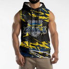 Personalized North Queensland Cowboys Sleeveless Hoodie Graffiti Grunge Abstract Urban Street Style Design