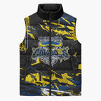 Personalized North Queensland Cowboys Sleeveless Puffer Jacket Graffiti Grunge Abstract Urban Street Style Design