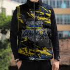 Personalized North Queensland Cowboys Sleeveless Puffer Jacket Graffiti Grunge Abstract Urban Street Style Design