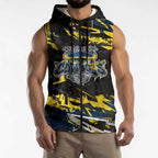 Personalized North Queensland Cowboys Sleeveless Zip Hoodie Graffiti Grunge Abstract Urban Street Style Design