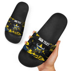 Personalized North Queensland Cowboys Slide Sandals Graffiti Grunge Abstract Urban Street Style Design
