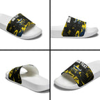 Personalized North Queensland Cowboys Slide Sandals Graffiti Grunge Abstract Urban Street Style Design