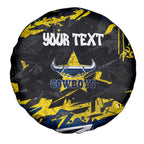 Personalized North Queensland Cowboys Spare Tire Cover Graffiti Grunge Abstract Urban Street Style Design