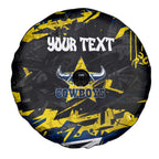 Personalized North Queensland Cowboys Spare Tire Cover Graffiti Grunge Abstract Urban Street Style Design