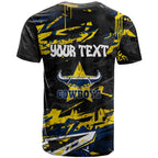 Personalized North Queensland Cowboys T Shirt Graffiti Grunge Abstract Urban Street Style Design