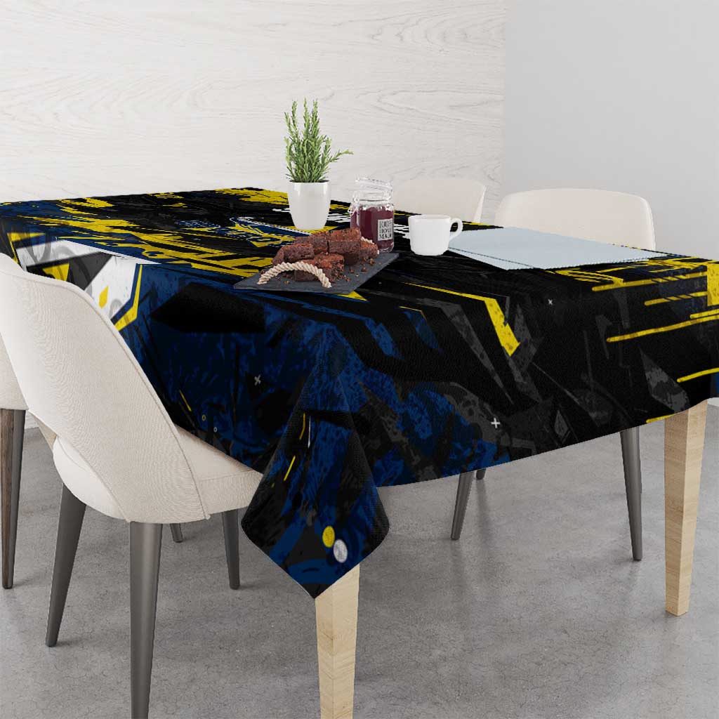 Personalized North Queensland Cowboys Tablecloth Graffiti Grunge Abstract Urban Street Style Design