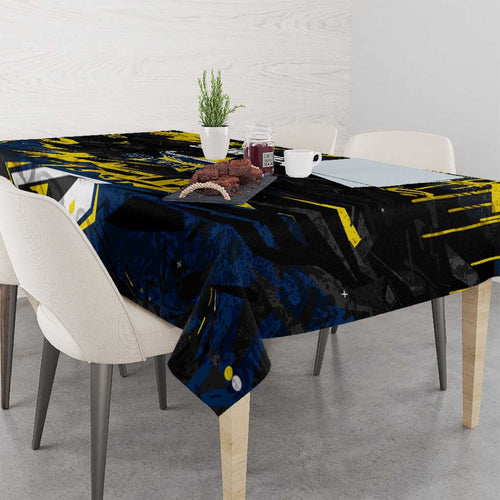 Personalized North Queensland Cowboys Tablecloth Graffiti Grunge Abstract Urban Street Style Design