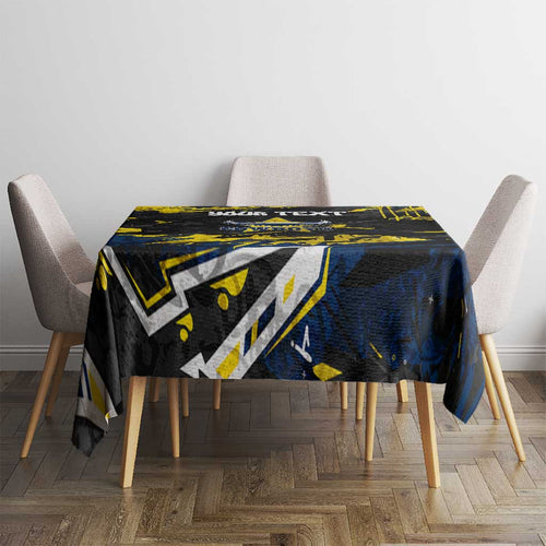 Personalized North Queensland Cowboys Tablecloth Graffiti Grunge Abstract Urban Street Style Design