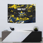Personalized North Queensland Cowboys Tapestry Graffiti Grunge Abstract Urban Street Style Design