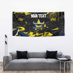 Personalized North Queensland Cowboys Tapestry Graffiti Grunge Abstract Urban Street Style Design