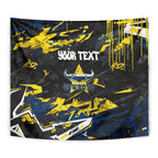 Personalized North Queensland Cowboys Tapestry Graffiti Grunge Abstract Urban Street Style Design