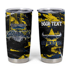 Personalized North Queensland Cowboys Tumbler Cup Graffiti Grunge Abstract Urban Street Style Design