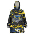 Personalized North Queensland Cowboys Wearable Blanket Hoodie Graffiti Grunge Abstract Urban Street Style Design