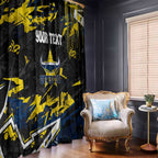 Personalized North Queensland Cowboys Window Curtain Graffiti Grunge Abstract Urban Street Style Design