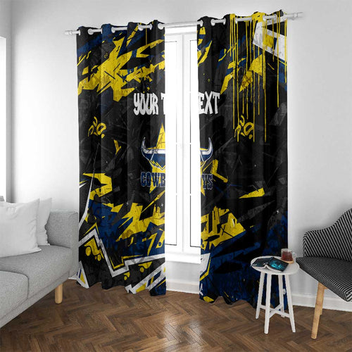 Personalized North Queensland Cowboys Window Curtain Graffiti Grunge Abstract Urban Street Style Design