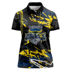 Personalized North Queensland Cowboys Women Polo Shirt Graffiti Grunge Abstract Urban Street Style Design